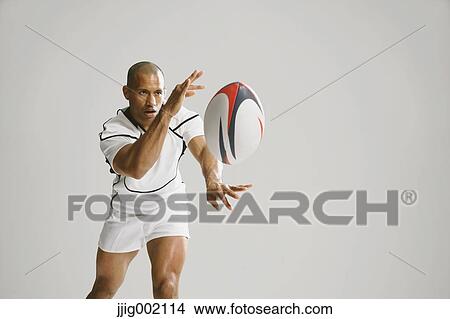 Bald male rugby player View Large Photo Image Picture - Bald male rugby player. Fotosearch