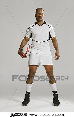 Stock Photo - Bald male rugby player. Fotosearch