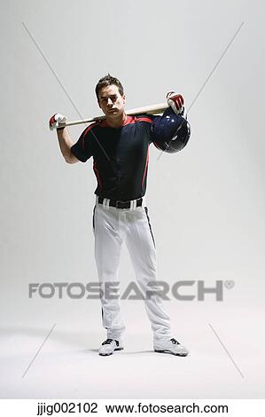 Stock Image - Baseball batter against white background. Fotosearch