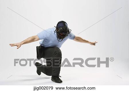 Baseball chief referee against white background View Large Photo Image Stock Photo - Baseball chief referee against white background. Fotosearch