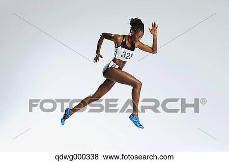 Female Athlete Running View Large Photo Image Stock Photo - Female Athlete Running. Fotosearch