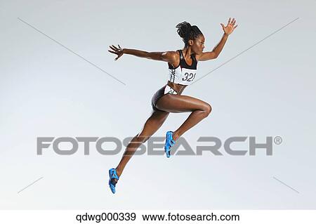 Female Athlete Running View Large Photo Image Stock Photo - Female Athlete Running . Fotosearch