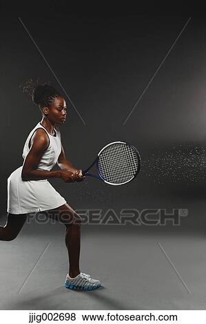 Female Tennis Player, Studio Shot View Large Photo Image Stock Photo - Female Tennis Player, Studio Shot. Fotosearch