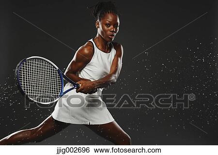 Female Tennis Player, Studio Shot View Large Photo Image Stock Photograph - Female Tennis Player, Studio Shot. Fotosearch