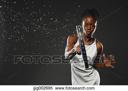 Female Tennis Player, Studio Shot View Large Photo Image Stock Photography - Female Tennis Player, Studio Shot. Fotosearch