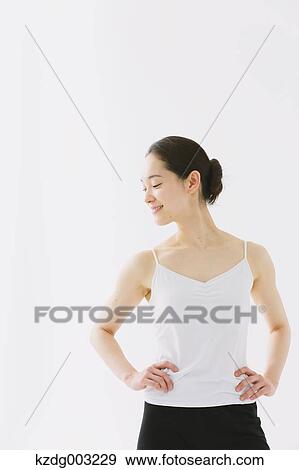 Japanese female dancer View Large Photo Image Stock Photo - Japanese female dancer. Fotosearch