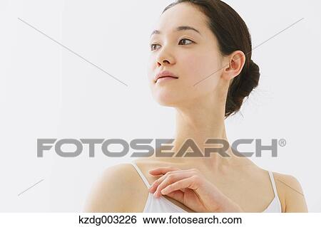 Japanese female dancer View Large Photo Image Stock Photograph - Japanese female dancer. Fotosearch