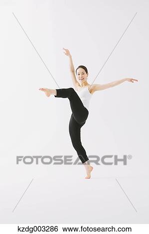 Japanese female dancer View Large Photo Image Stock Photograph - Japanese female dancer. Fotosearch
