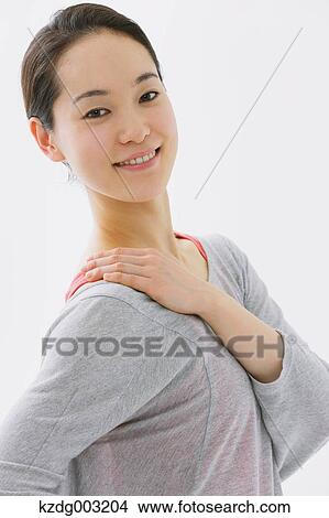 Picture - Japanese woman training. Fotosearch
