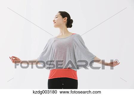 Japanese woman training View Large Photo Image Stock Image - Japanese woman training. Fotosearch
