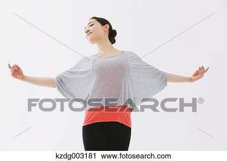 Japanese woman training View Large Photo Image Stock Image - Japanese woman training. Fotosearch