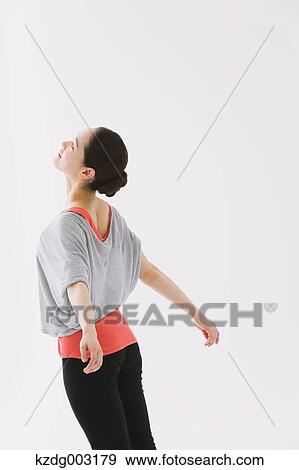Stock Photo - Japanese woman training. Fotosearch