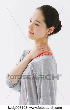 Stock Photo - Japanese woman training. Fotosearch