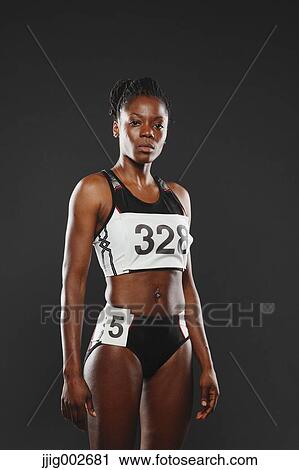 Portrait of African Female Runner, Runner View Large Photo Image Stock Image - Portrait of African Female Runner, Runner. Fotosearch