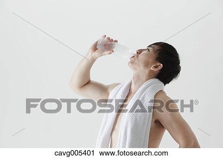 Stock Image - Young Male Athlete After Training. Fotosearch
