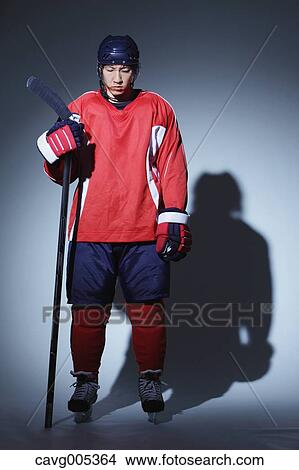 Young Male Ice Hockey Player View Large Photo Image Picture - Young Male Ice Hockey Player. Fotosearch