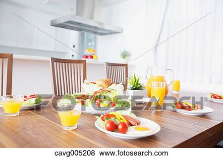 Breakfast in the kitchen View Large Photo Image Stock Photo - Breakfast in the kitchen. Fotosearch