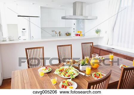 Breakfast in the kitchen View Large Photo Image Stock Photograph - Breakfast in the kitchen. Fotosearch