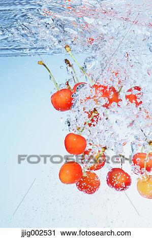 Cherries in water View Large Photo Image Stock Image - Cherries in water. Fotosearch