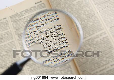 Dictionary and magnifying glass View Large Photo Image Picture - Dictionary and magnifying glass. Fotosearch