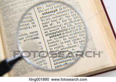 Dictionary and magnifying glass View Large Photo Image Stock Image - Dictionary and magnifying glass. Fotosearch