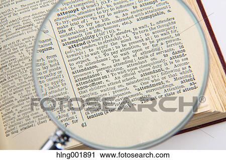 Dictionary and magnifying glass View Large Photo Image Stock Image - Dictionary and magnifying glass. Fotosearch