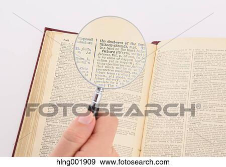 Dictionary and magnifying glass View Large Photo Image Stock Photo - Dictionary and magnifying glass. Fotosearch