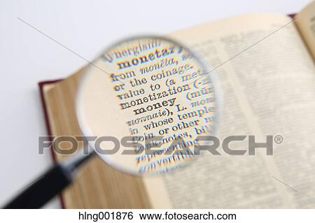 Dictionary and magnifying glass View Large Photo Image Stock Photograph - Dictionary and magnifying glass. Fotosearch