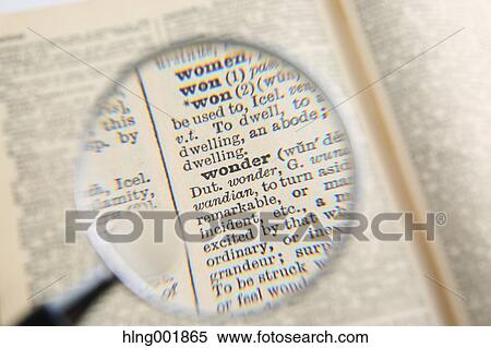 Dictionary and magnifying glass View Large Photo Image Stock Photography - Dictionary and magnifying glass. Fotosearch