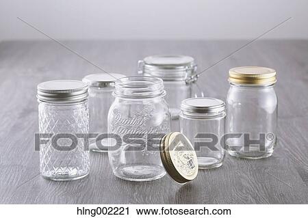 Glass jars View Large Photo Image Stock Image - Glass jars. Fotosearch