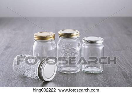 Glass jars View Large Photo Image Stock Image - Glass jars. Fotosearch
