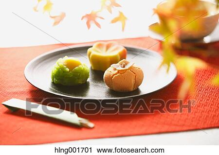 Stock Image - Japanese confectionery. Fotosearch