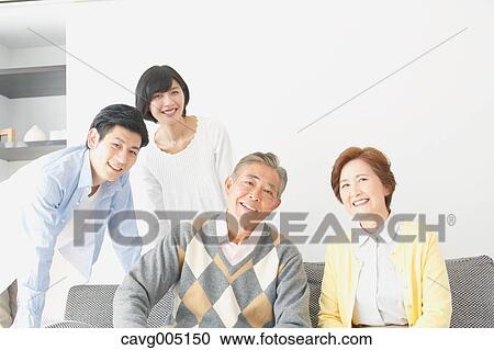 Japanese family on the sofa View Large Photo Image Stock Image - Japanese family on the sofa. Fotosearch