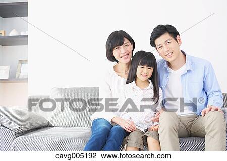 Japanese family on the sofa View Large Photo Image Stock Image - Japanese family on the sofa. Fotosearch