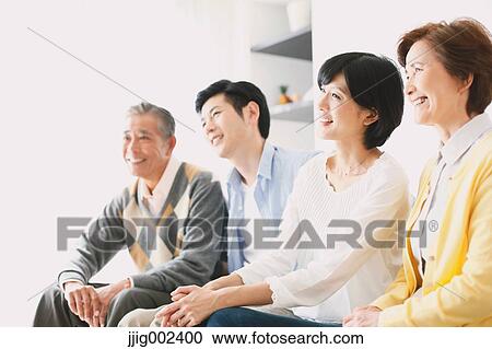 Japanese family on the sofa View Large Photo Image Stock Image - Japanese family on the sofa. Fotosearch