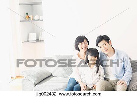 Japanese family on the sofa View Large Photo Image Stock Image - Japanese family on the sofa. Fotosearch
