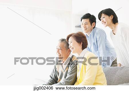 Japanese family on the sofa View Large Photo Image Stock Photograph - Japanese family on the sofa. Fotosearch