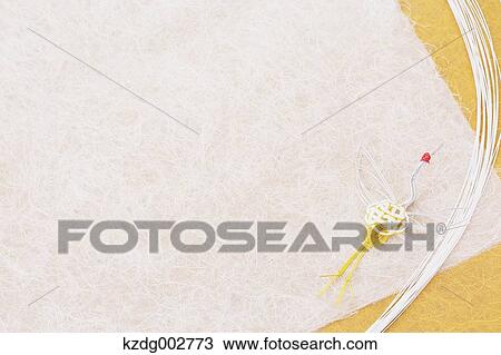 Stock Image - Japanese paper and accessories. Fotosearch