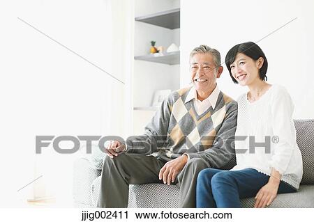 Japanese senior and daughter on the sofa View Large Photo Image Stock Image - Japanese senior and daughter on the sofa. Fotosearch