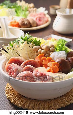 Stock Photograph - Japanese style casserole. Fotosearch