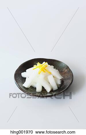Stock Image - Japanese style radish dish. Fotosearch