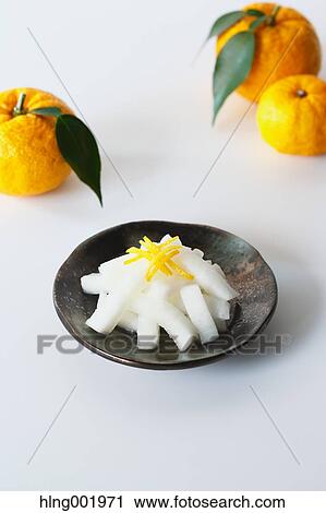 Stock Image - Japanese style radish dish. Fotosearch