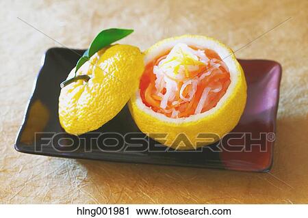 Stock Image - Japanese style radish dish. Fotosearch