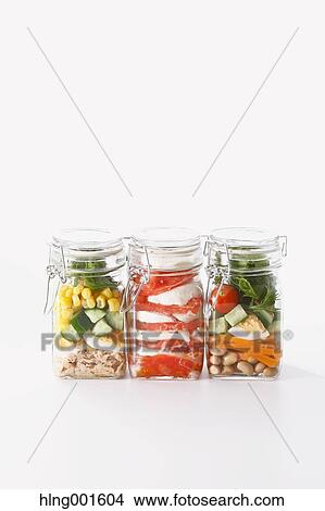 Jar salad View Large Photo Image Picture - Jar salad. Fotosearch