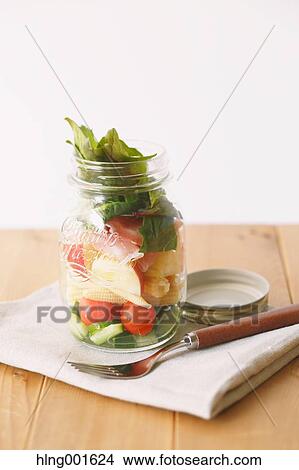 Jar salad View Large Photo Image Picture - Jar salad. Fotosearch