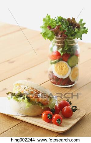 Jar salad View Large Photo Image Picture - Jar salad. Fotosearch