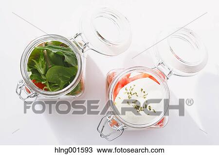 Stock Image - Jar salad. Fotosearch