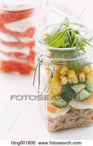 Jar salad View Large Photo Image Stock Image - Jar salad. Fotosearch