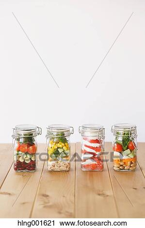 Jar salad View Large Photo Image Stock Image - Jar salad. Fotosearch