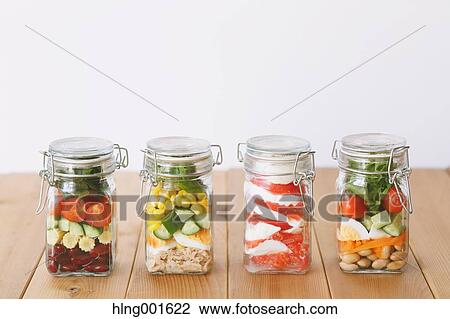 Jar salad View Large Photo Image Stock Image - Jar salad. Fotosearch
